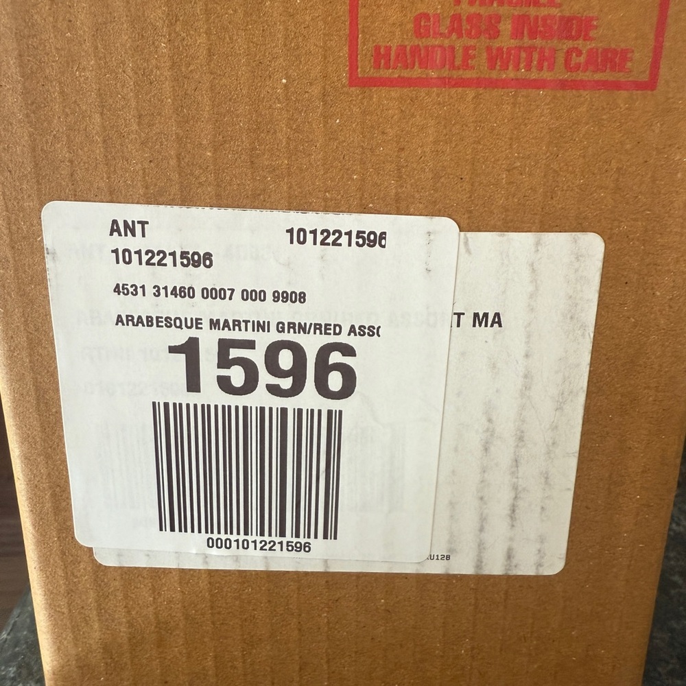Anthropologie Arabesque Festive Martini Glass | NIB - Picture 2 of 2